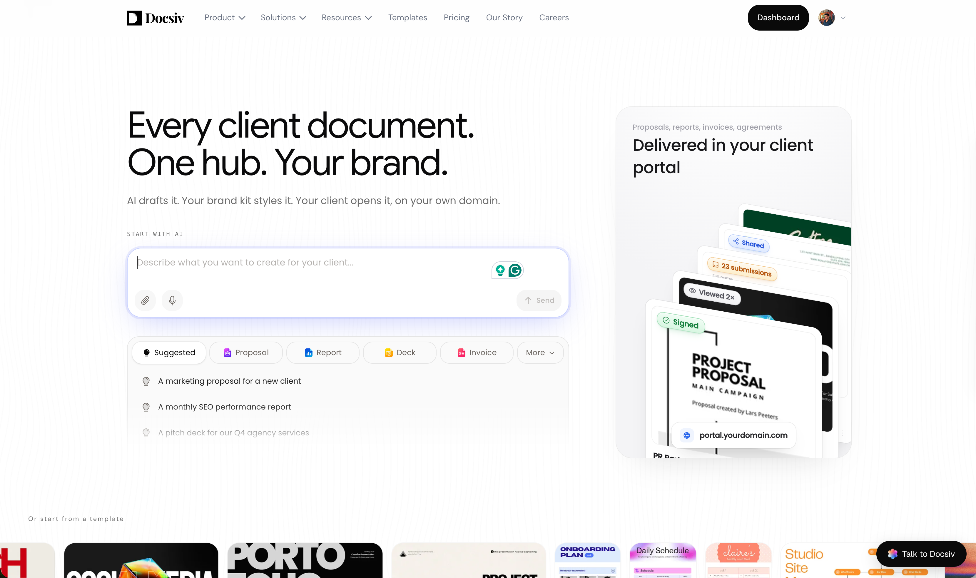 Docsiv product interface